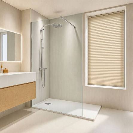 Persianas plizadas para baño.