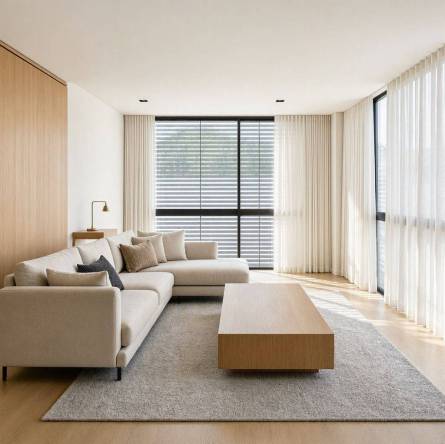 Cortinas de onda perfecta para el salón.