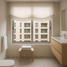 Cortinas y estores a medida para el baño