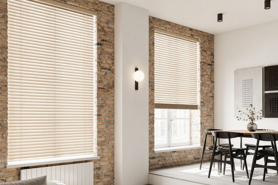 Percianas venecianas de madera natural a medida en barcelona-