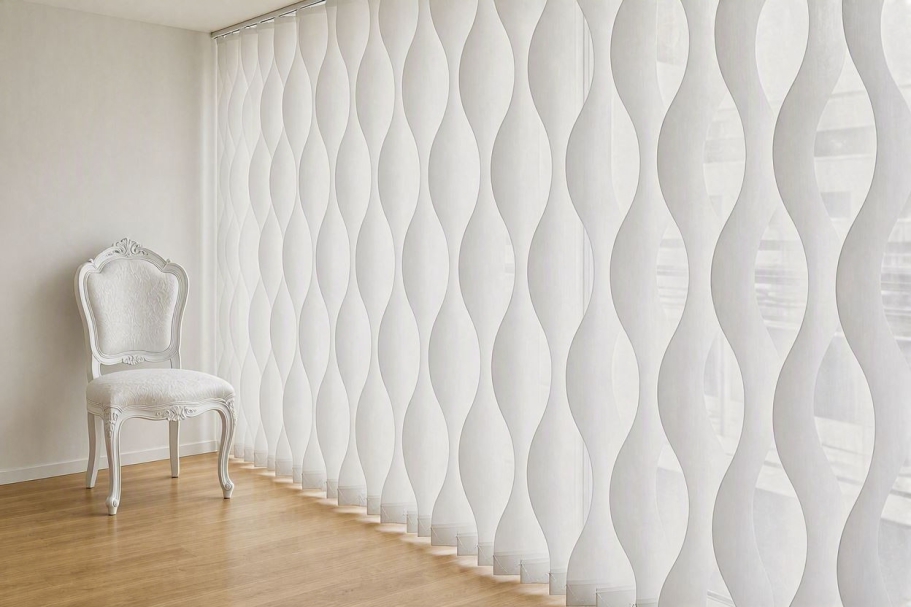 Cortinas de Lamas Verticales con Formas y Onduladas a Medida